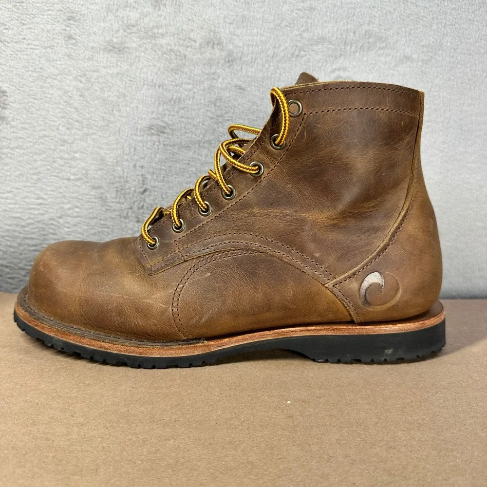 Origin Coronado Maine Built Boot Mens 9.5D Brown Leather Vibram Work USA Made